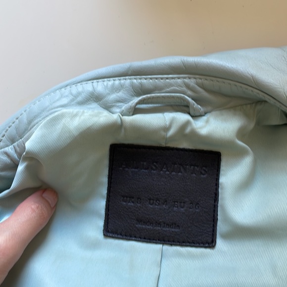 All Saints Balfern Biker leather jacket - Picture 9 of 10